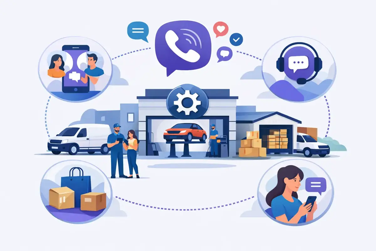 Comunicación Viber con clientes de servicio