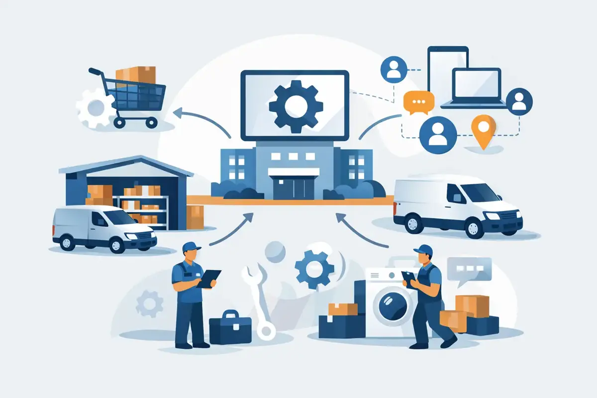Automate service task assignment to technicians